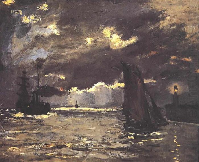 Claude Monet A Seascape, Shipping by Moonlight china oil painting image